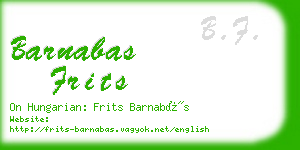 barnabas frits business card